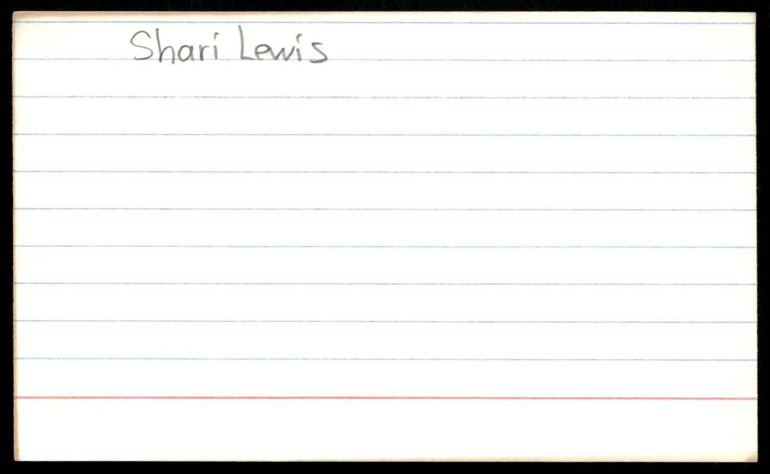 Actress Shari Lewis Signed Index Card Auto -Rare Vintage Autograph, изображение 2