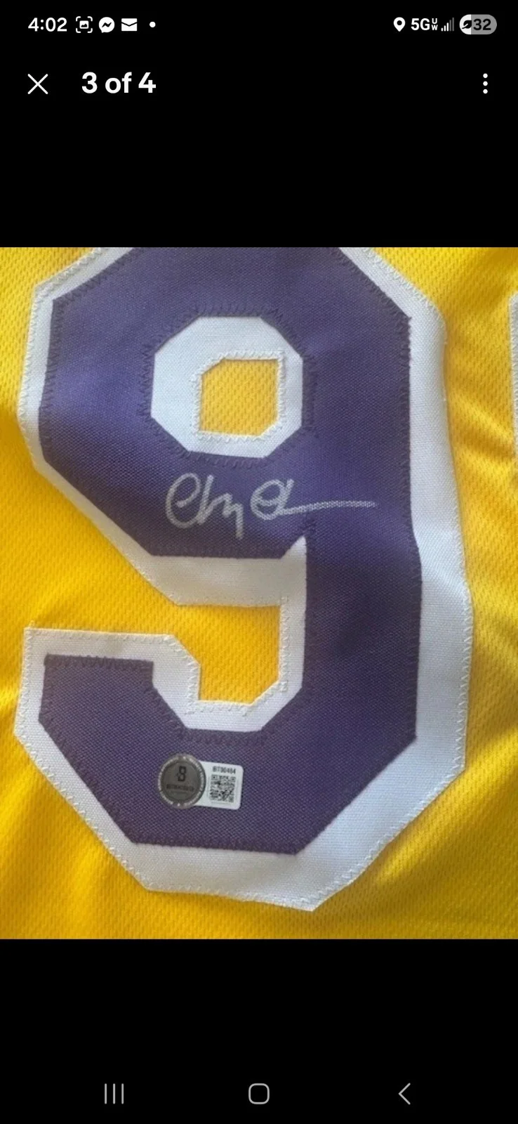 Fletch Chevy — Fletch Chevy Chase Autographed Signed Yellow Jersey Beckett BAS QR, image 3