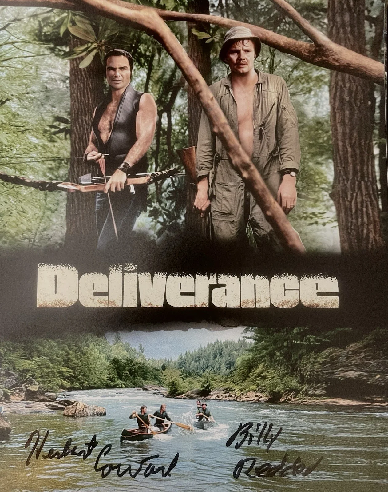 Billy Redden & Herbert Coward — Deliverance 11x14 Poster Signed By Billy Redden & Herbert “Cowboy” Coward