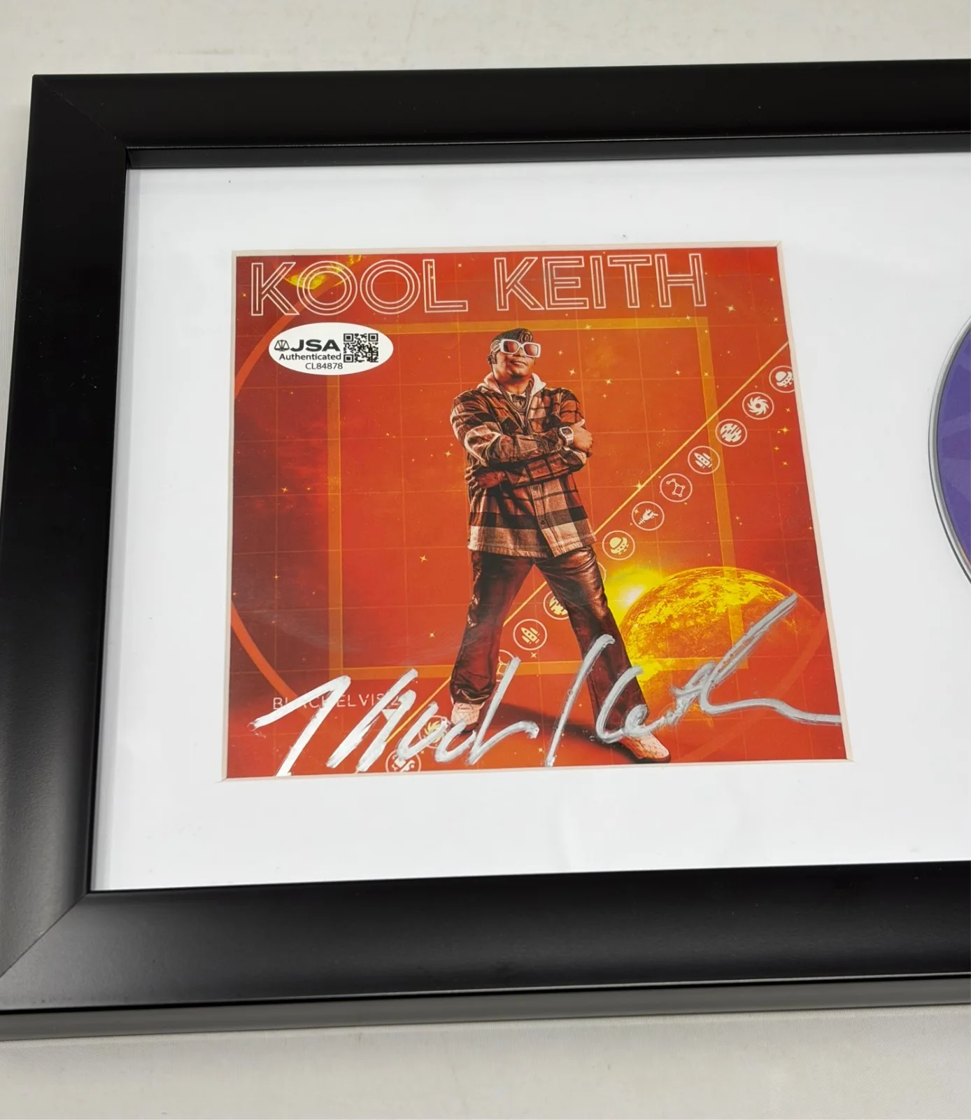 Kool Keith signed Black Elvis 2 CD Cover Framed JSA COA, image 2