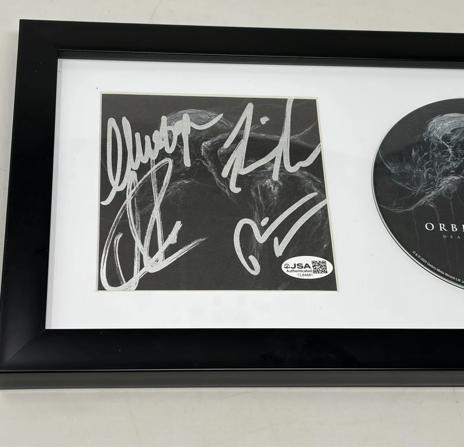 Orbit Culture signed Death Above Life CD Cover Framed JSA COA, image 2
