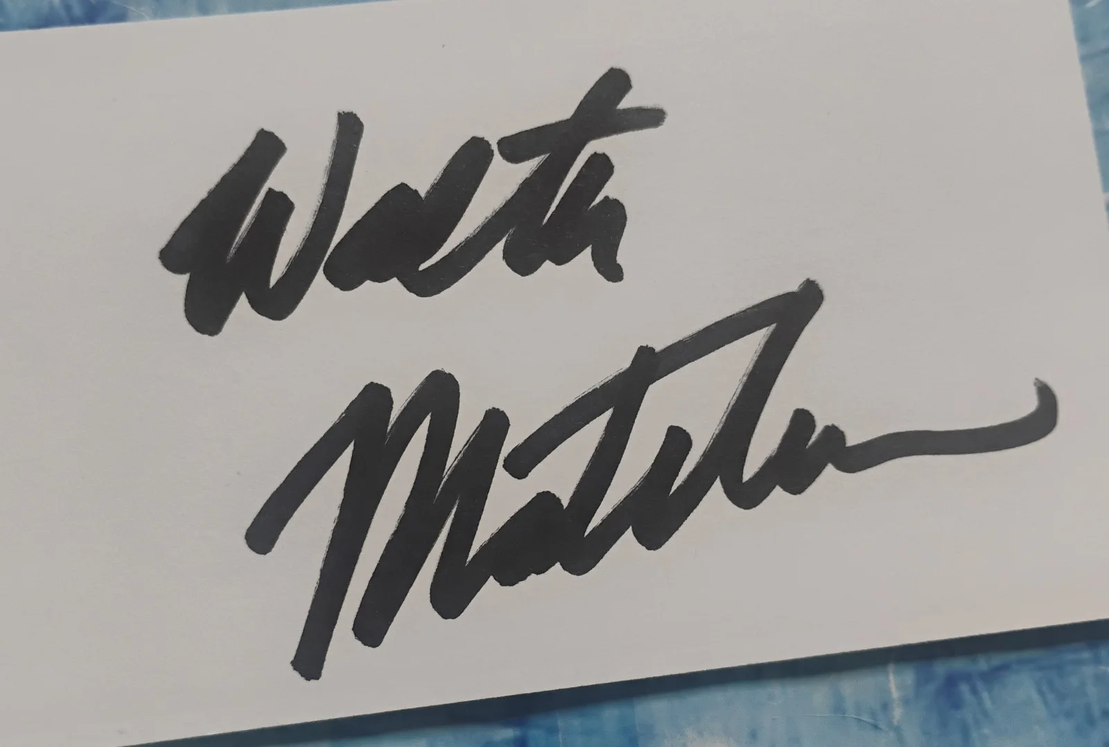 Walter Matthau Hand Signed Autograph COA Index Card NO US TARIFFS, image 3