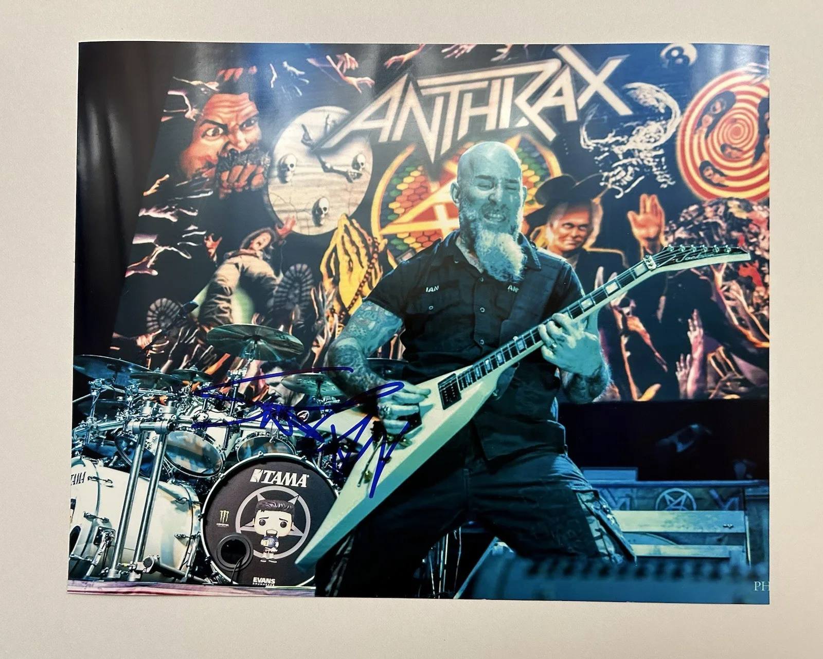 Scott Ian Signed 8x10 Photo Anthrax Proof Pic, image 3
