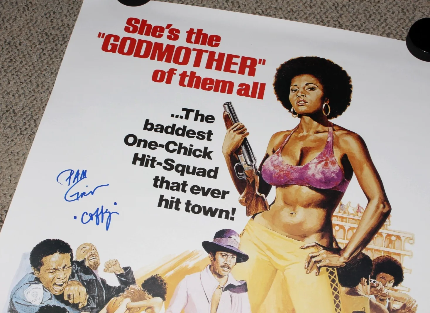 Pam Grier — PAM GRIER SIGNED 'COFFY' 27x40 FULL-SIZE F/S MOVIE POSTER BAS BECKETT COA PROOF, изображение 5