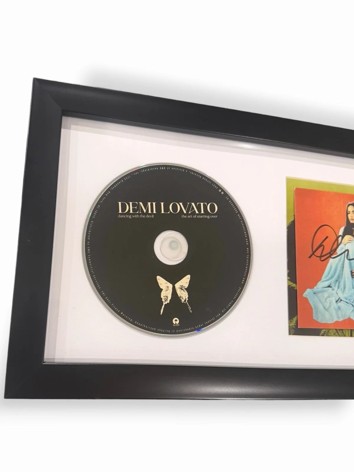 DEMI LOVATO SIGNED DANCING WITH THE DEVIL ART OF STARTING OVER FRAMED CD, image 3