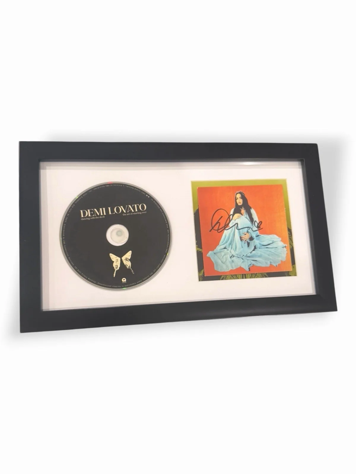 DEMI LOVATO SIGNED DANCING WITH THE DEVIL ART OF STARTING OVER FRAMED CD, image 4