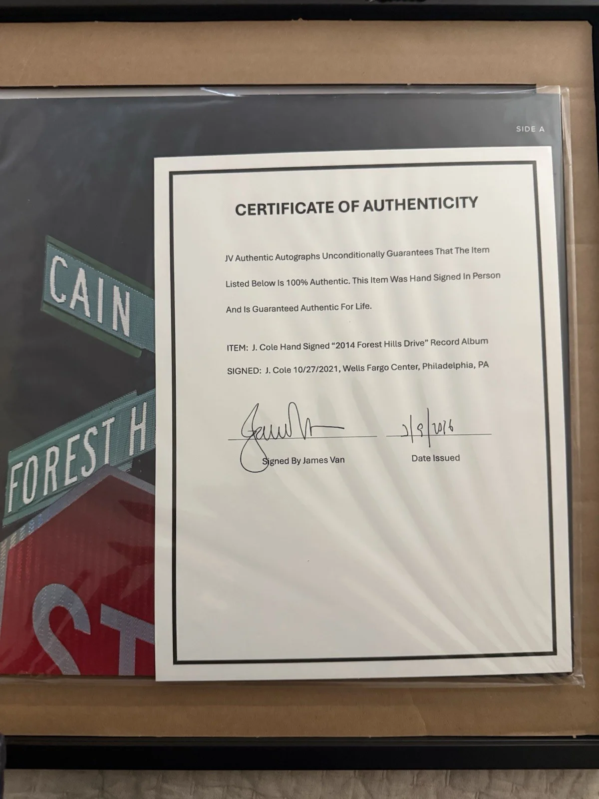 J. Cole Signed 2014 Forest Hills Drive Vinyl with COA, image 2
