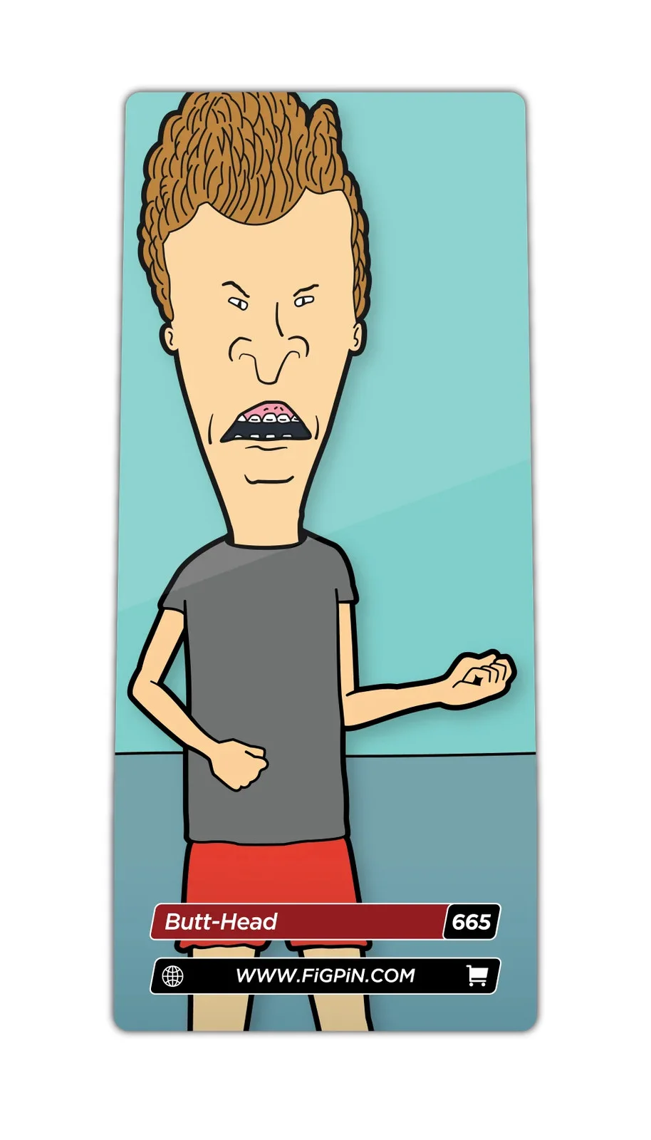 FiGPiN Butt-Head (0665) MTV - Beavis and Butt-Head 3-Inch Enamel Pin, изображение 2