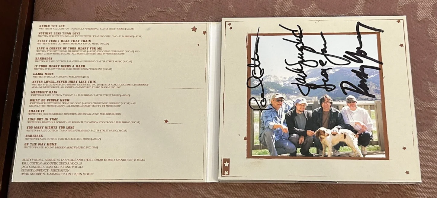 POCO - Bareback Big Sky - CD - AUTOGRAPH - SIGNED Rusty Young, Paul Cotton + 2, image 5