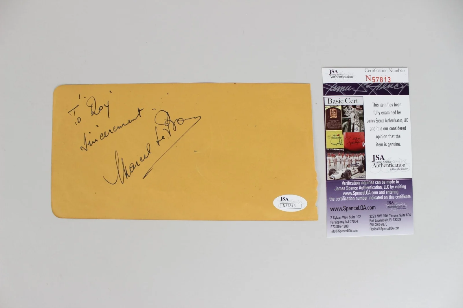 Maurice Chevalier Signed Album Page - COA JSA, image 2