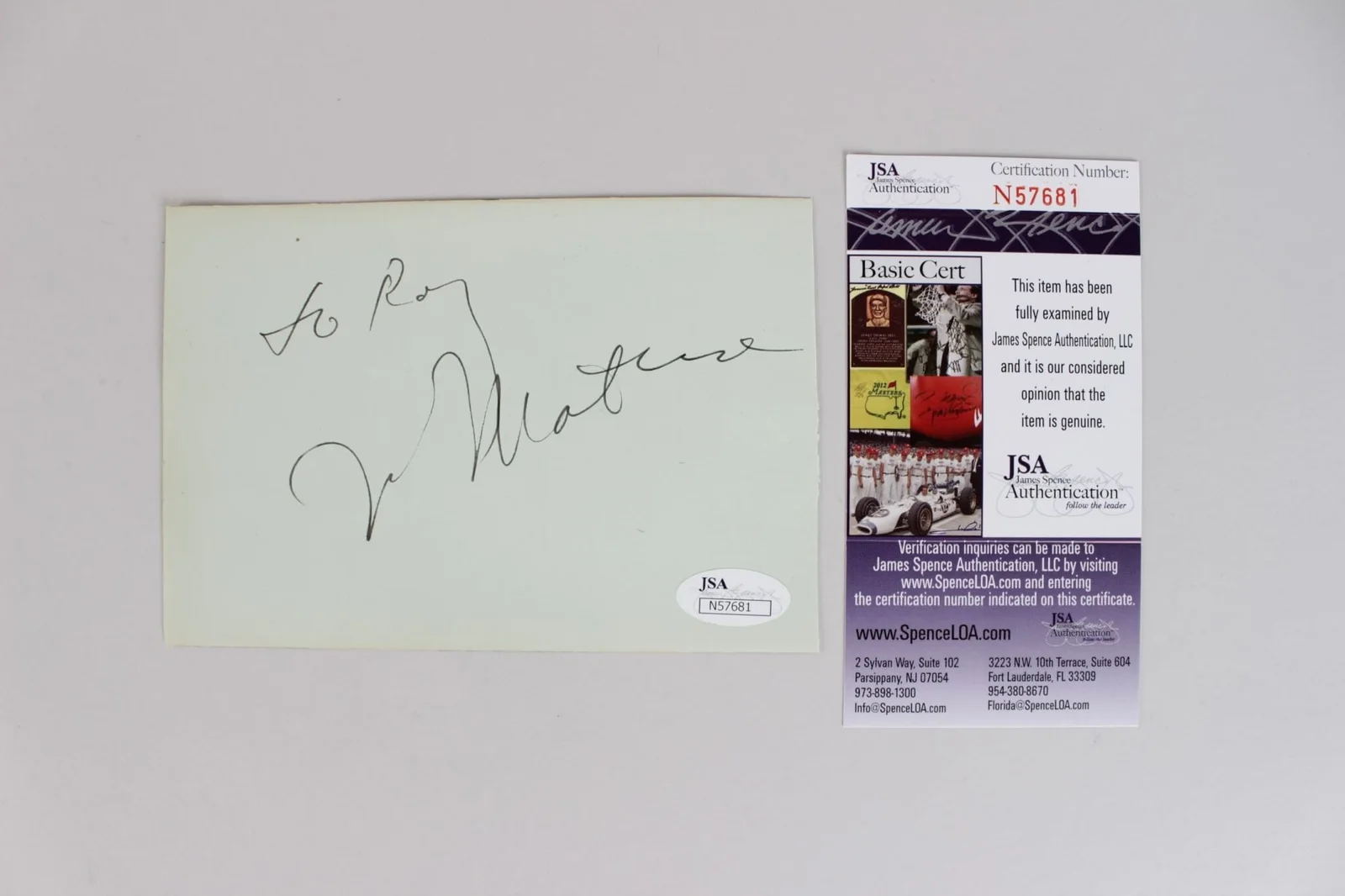 Julie Harris Signed Cut - COA JSA, image 2