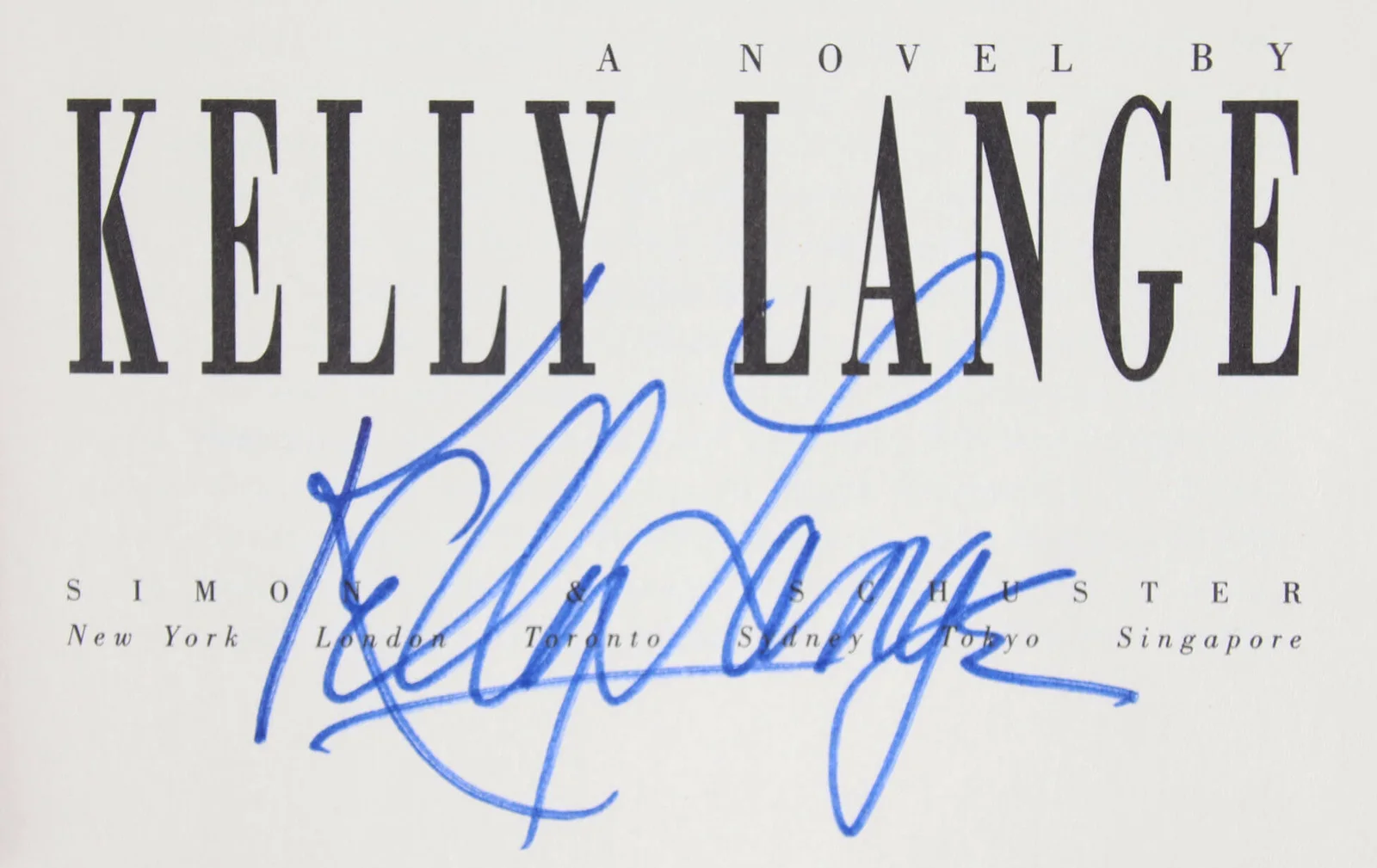 Kelly Lange Signed Twice Book - Trophy Wife - COA, image 3