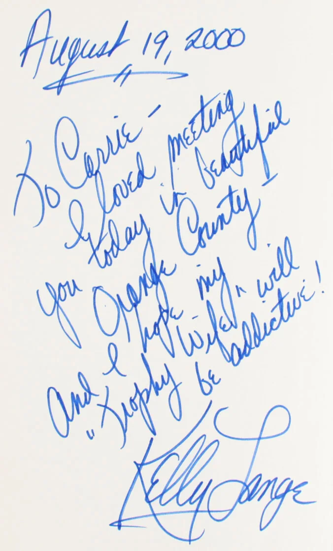 Kelly Lange Signed Twice Book - Trophy Wife - COA, image 4