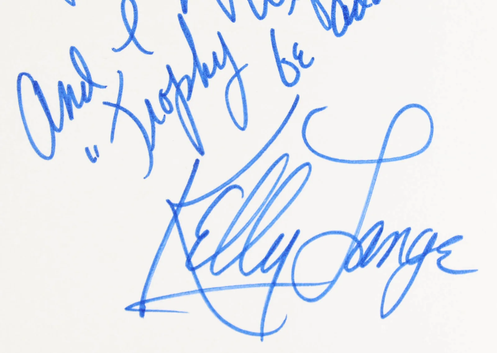 Kelly Lange Signed Twice Book - Trophy Wife - COA, image 5