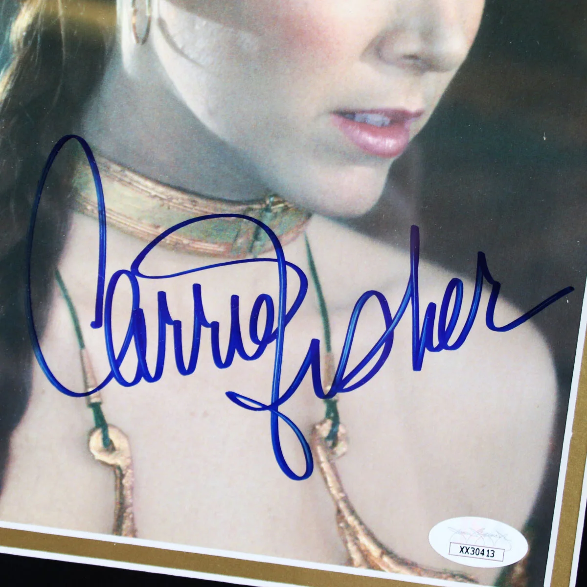 Carrie Fisher Signed Photo 8x10 Framed Star Wars Return of the Jedi - COA JSA, изображение 2