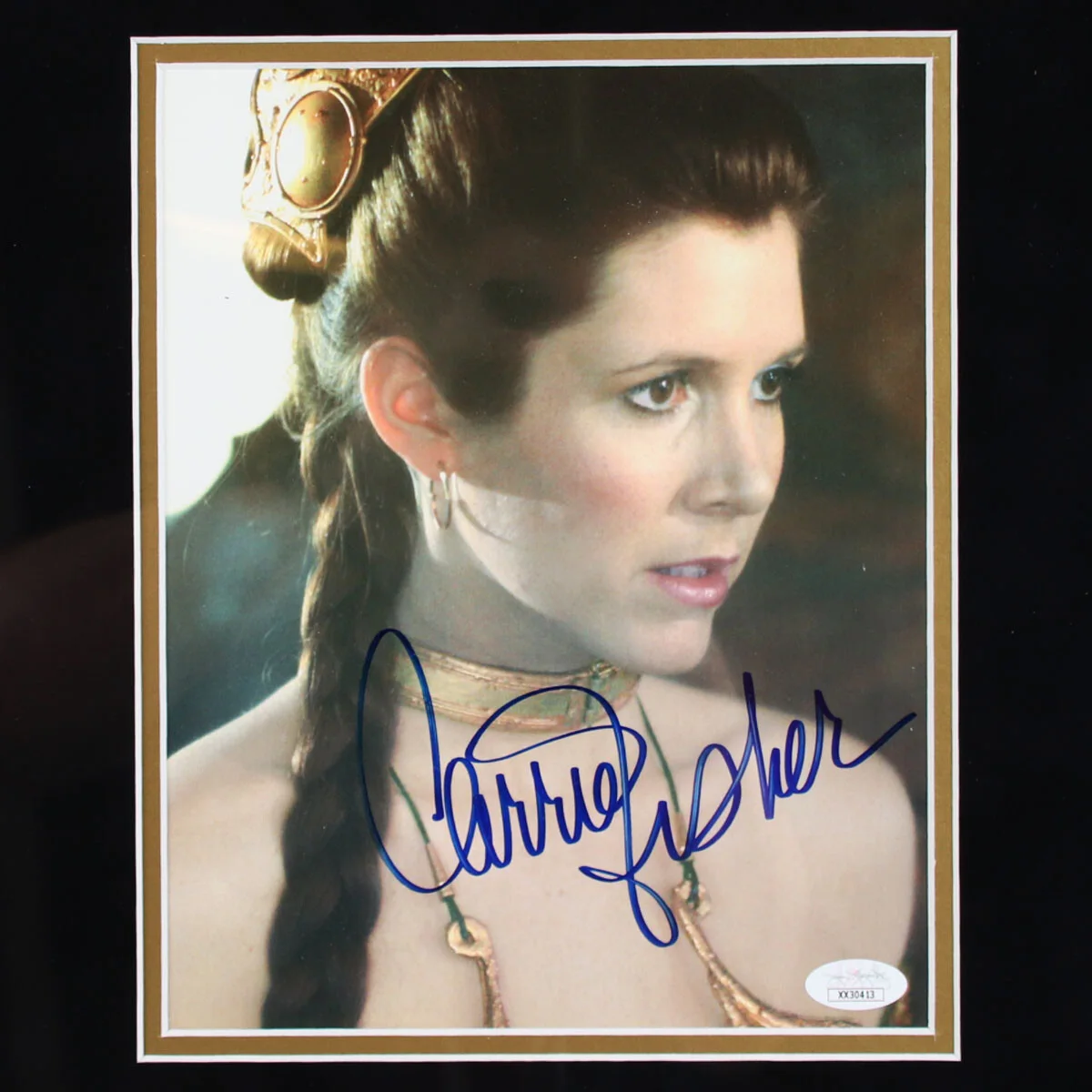 Carrie Fisher Signed Photo 8x10 Framed Star Wars Return of the Jedi - COA JSA, изображение 4