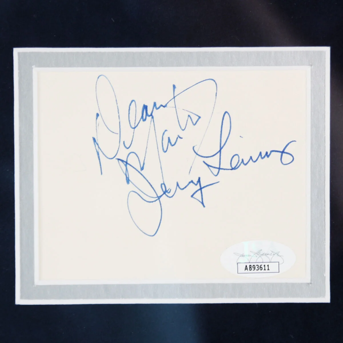 Dean Martin & Jerry Lewis Signed Cut Photo Display - COA JSA, изображение 2