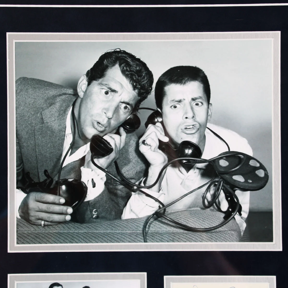 Dean Martin & Jerry Lewis Signed Cut Photo Display - COA JSA, изображение 5