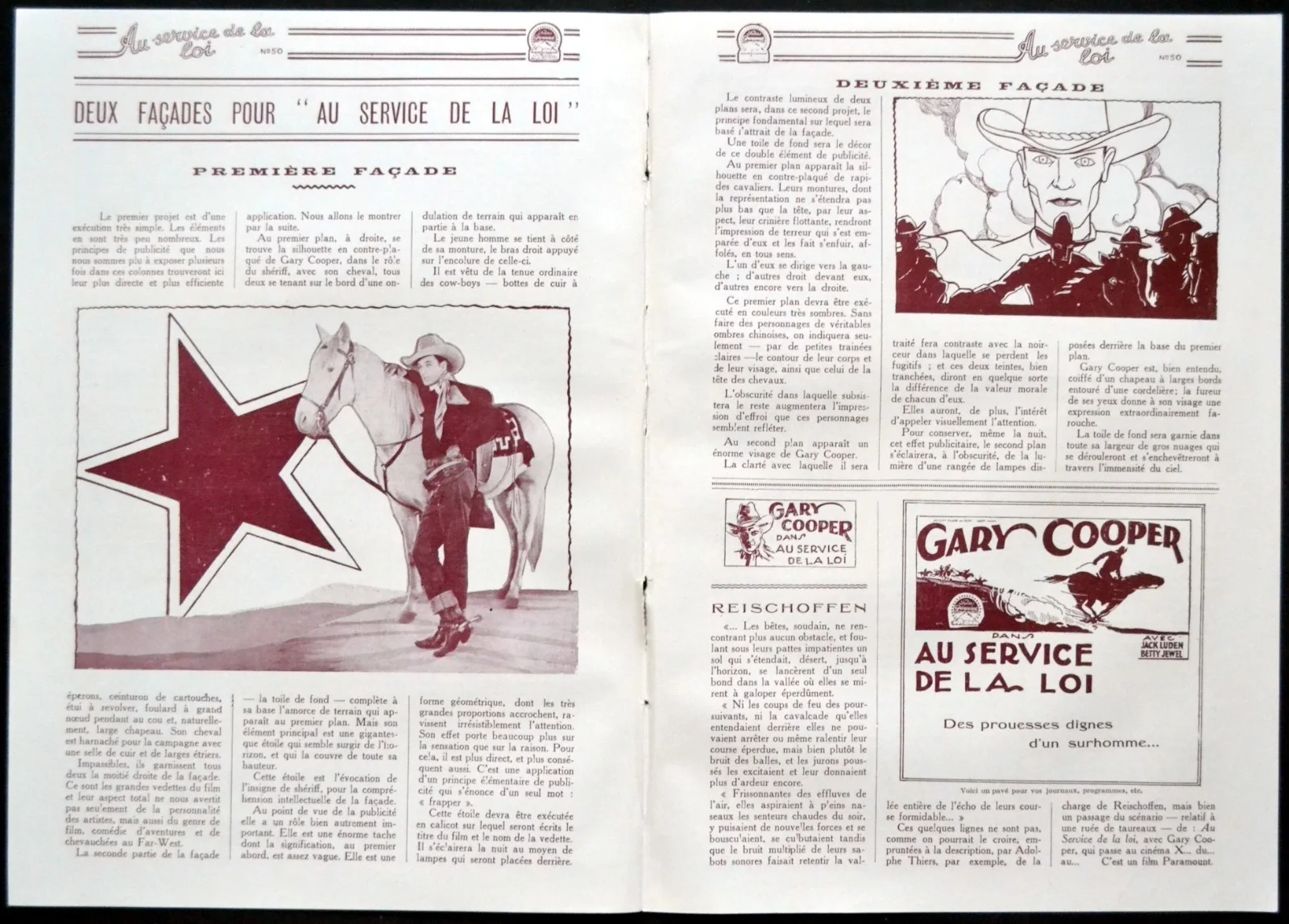 LAST OUTLAW 1927 Gary Cooper, Jack Luden, Betty Jewel FRENCH PRESSBOOK, изображение 3