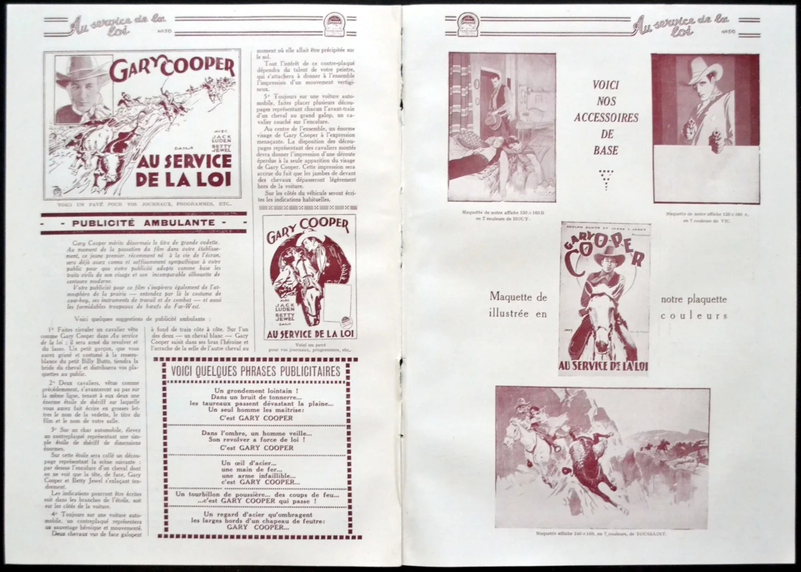 LAST OUTLAW 1927 Gary Cooper, Jack Luden, Betty Jewel FRENCH PRESSBOOK, изображение 4