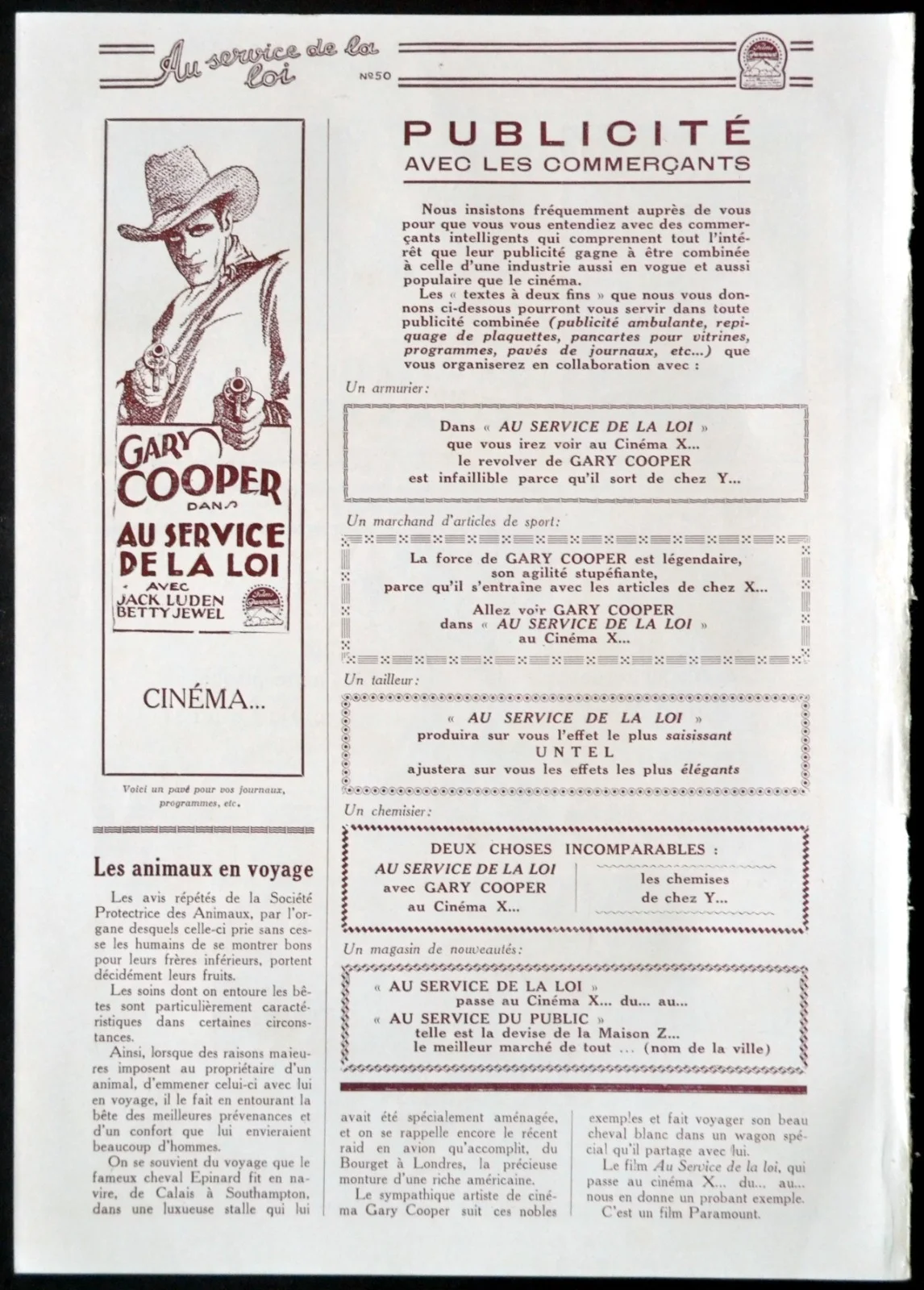 LAST OUTLAW 1927 Gary Cooper, Jack Luden, Betty Jewel FRENCH PRESSBOOK, изображение 5