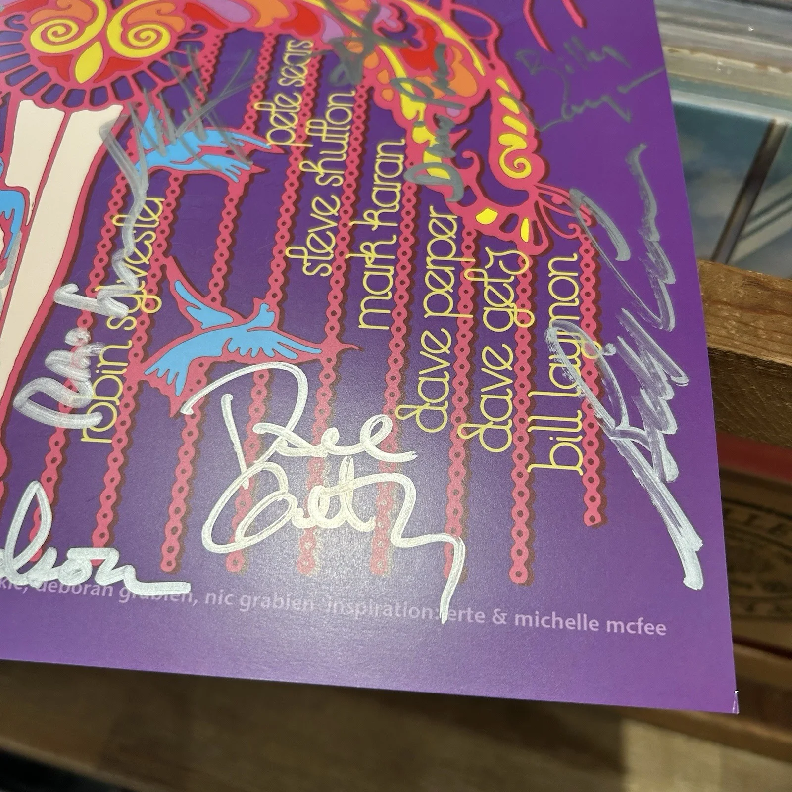 David Nelson Michelle Mcfee Benefit Poster SIGNED AUTOGRAPH 13x19” RWB1 VP, изображение 4