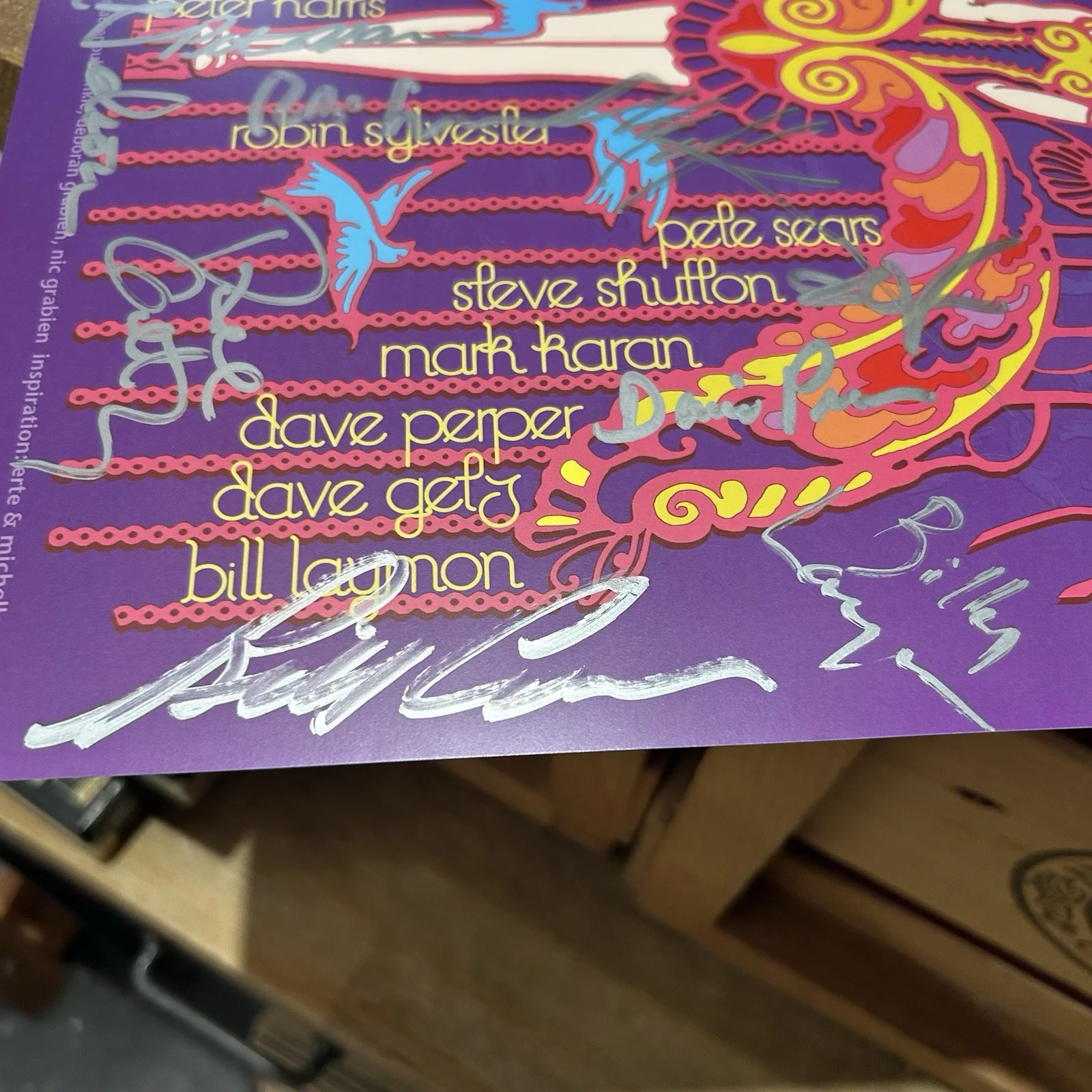 David Nelson Michelle Mcfee Benefit Poster SIGNED AUTOGRAPH 13x19” RWB1 VP, изображение 5