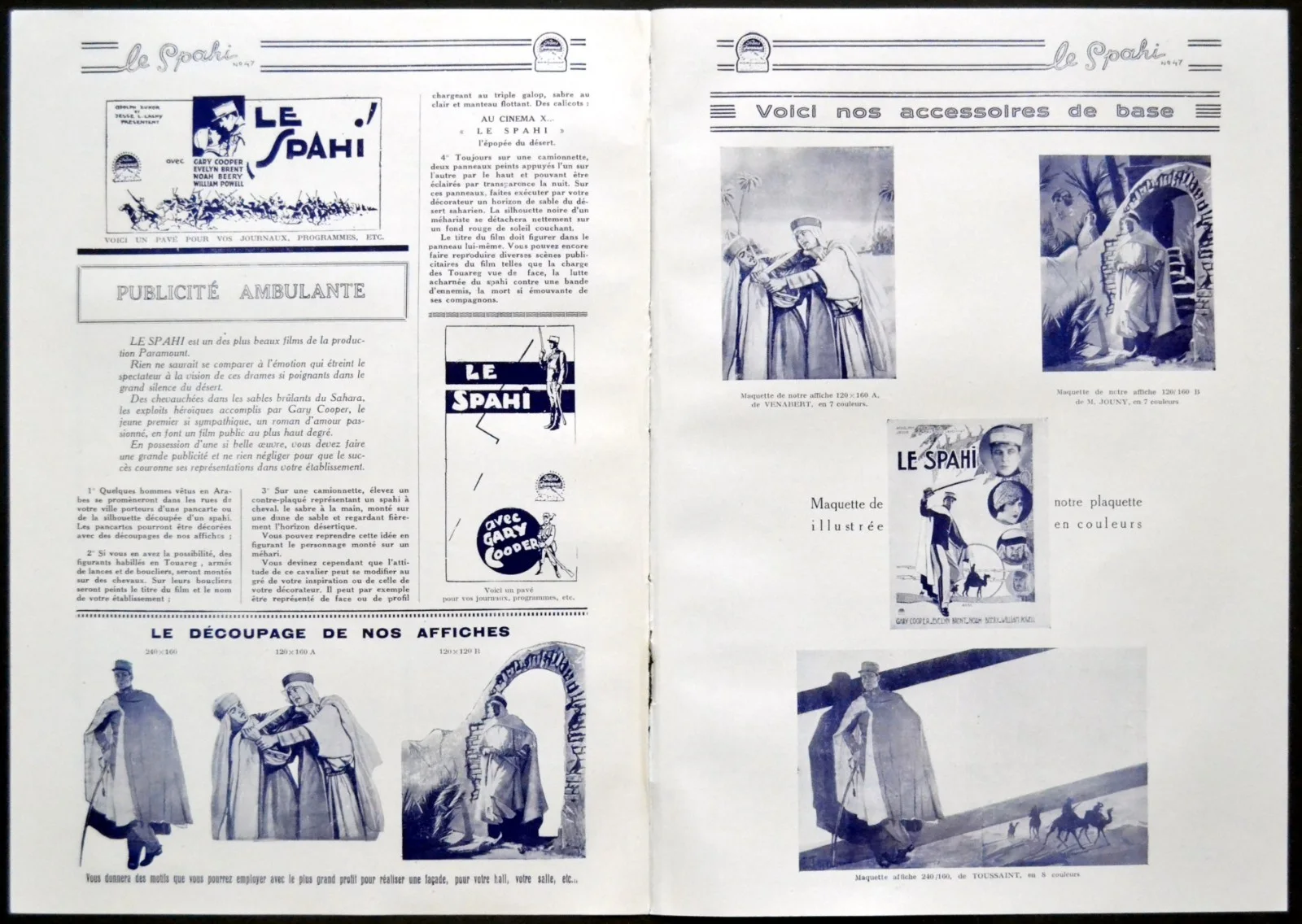 BEAU SABREUR 1928 Gary Cooper, Evelyn Brent, Noah Beery FRENCH PRESSBOOK, image 4