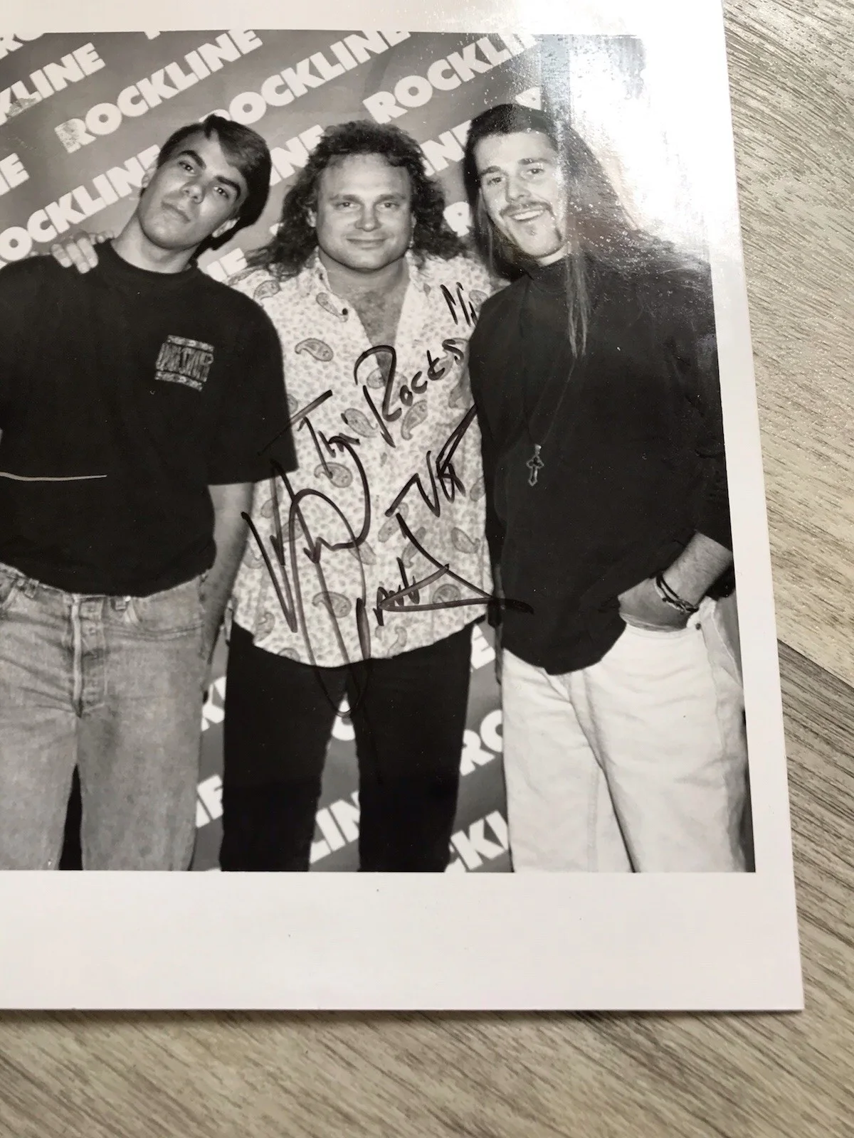 Van Halen’s Sammy Hagar And Michael Anthony Autographed Rockline Photograph, изображение 2