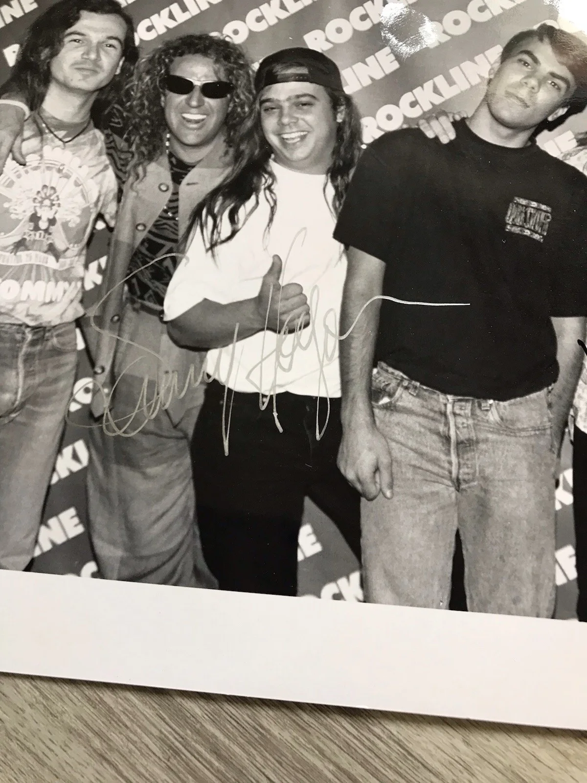Van Halen’s Sammy Hagar And Michael Anthony Autographed Rockline Photograph, изображение 4