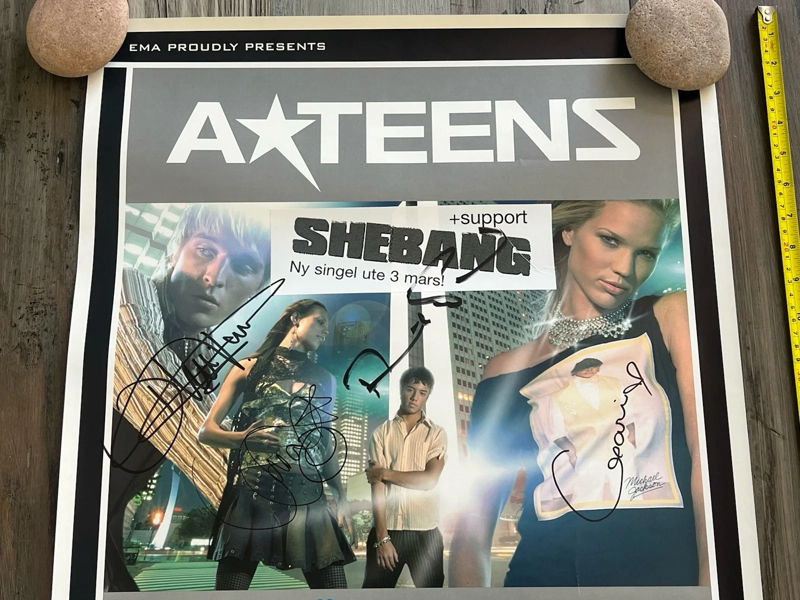 Vintage A Teens Poster Autographed, Promotional Tour Print, Signed By A-Teens, изображение 2
