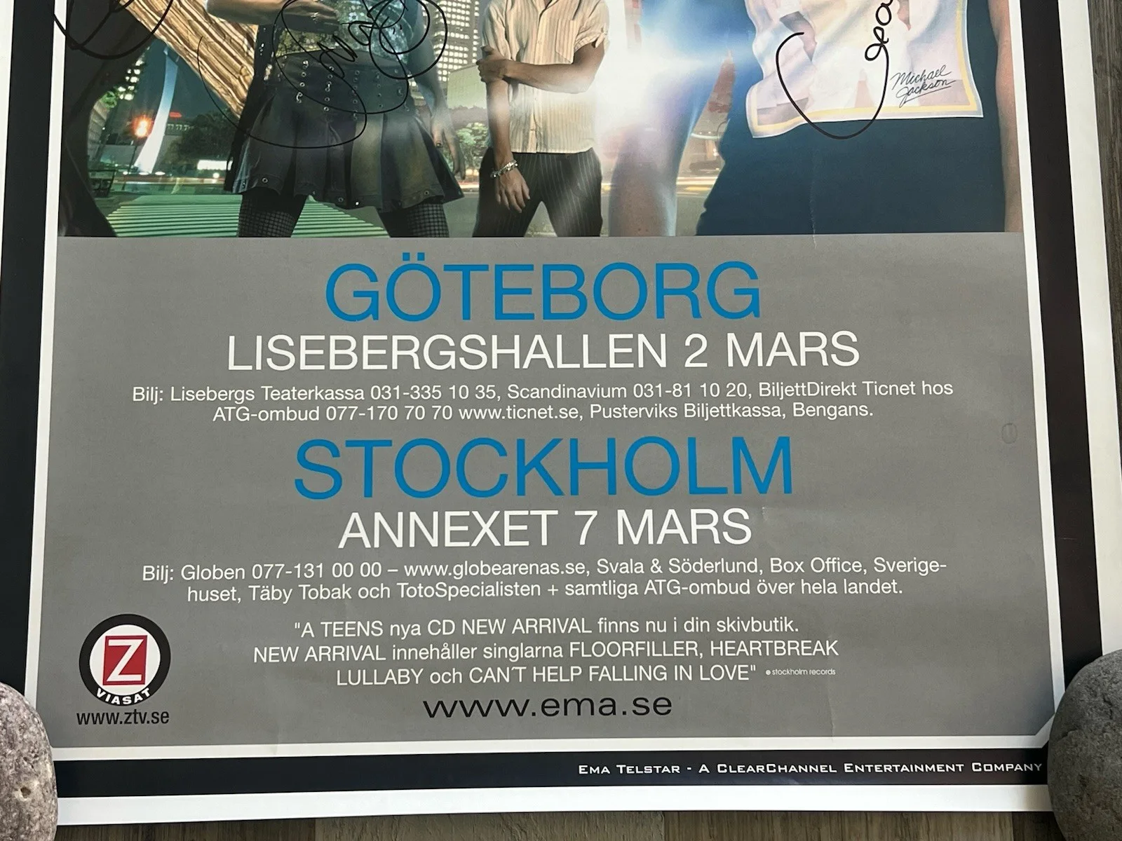 Vintage A Teens Poster Autographed, Promotional Tour Print, Signed By A-Teens, изображение 5