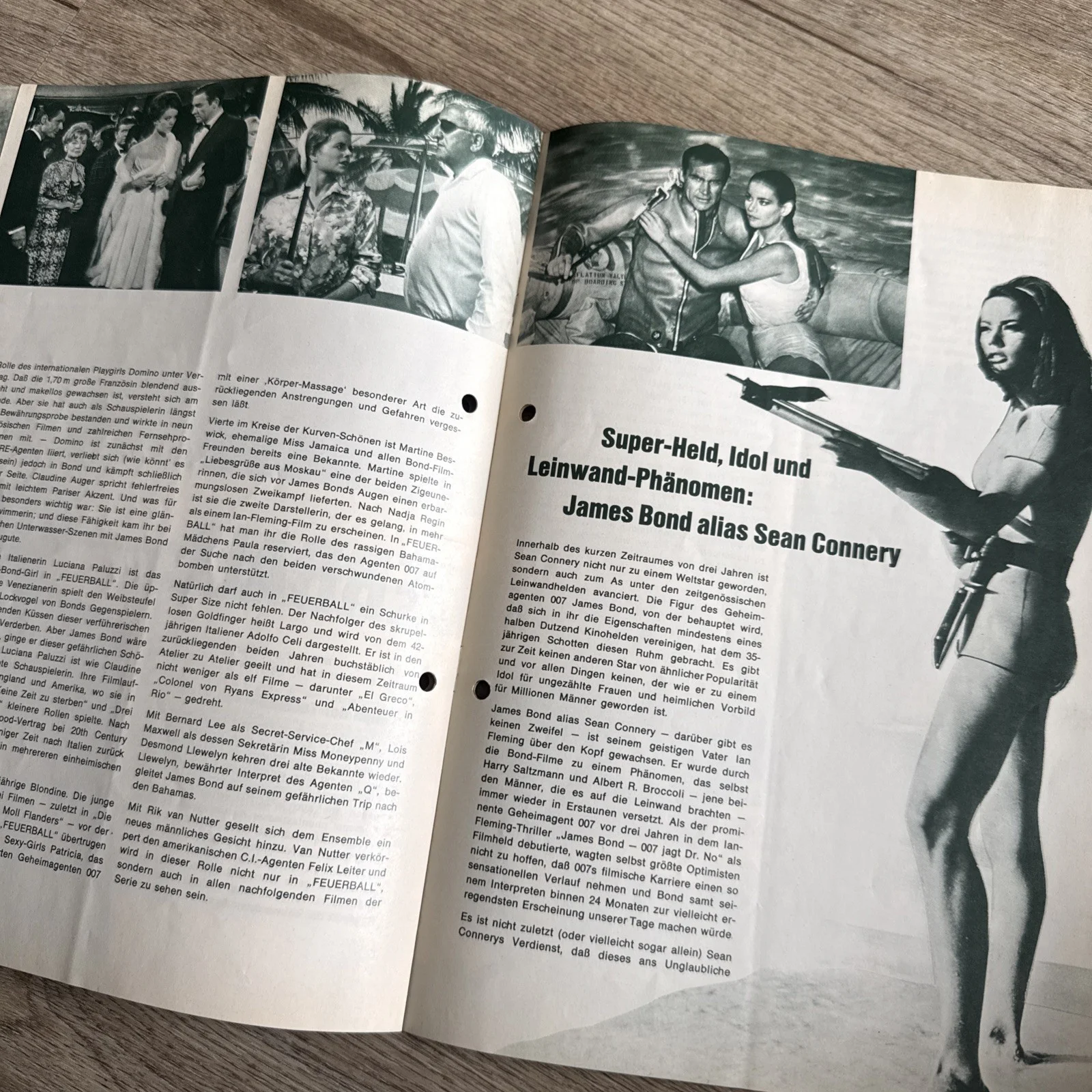 Rare German THUNDERBALL Movie Cinema Programme Sean Connery James Bond 007, изображение 4