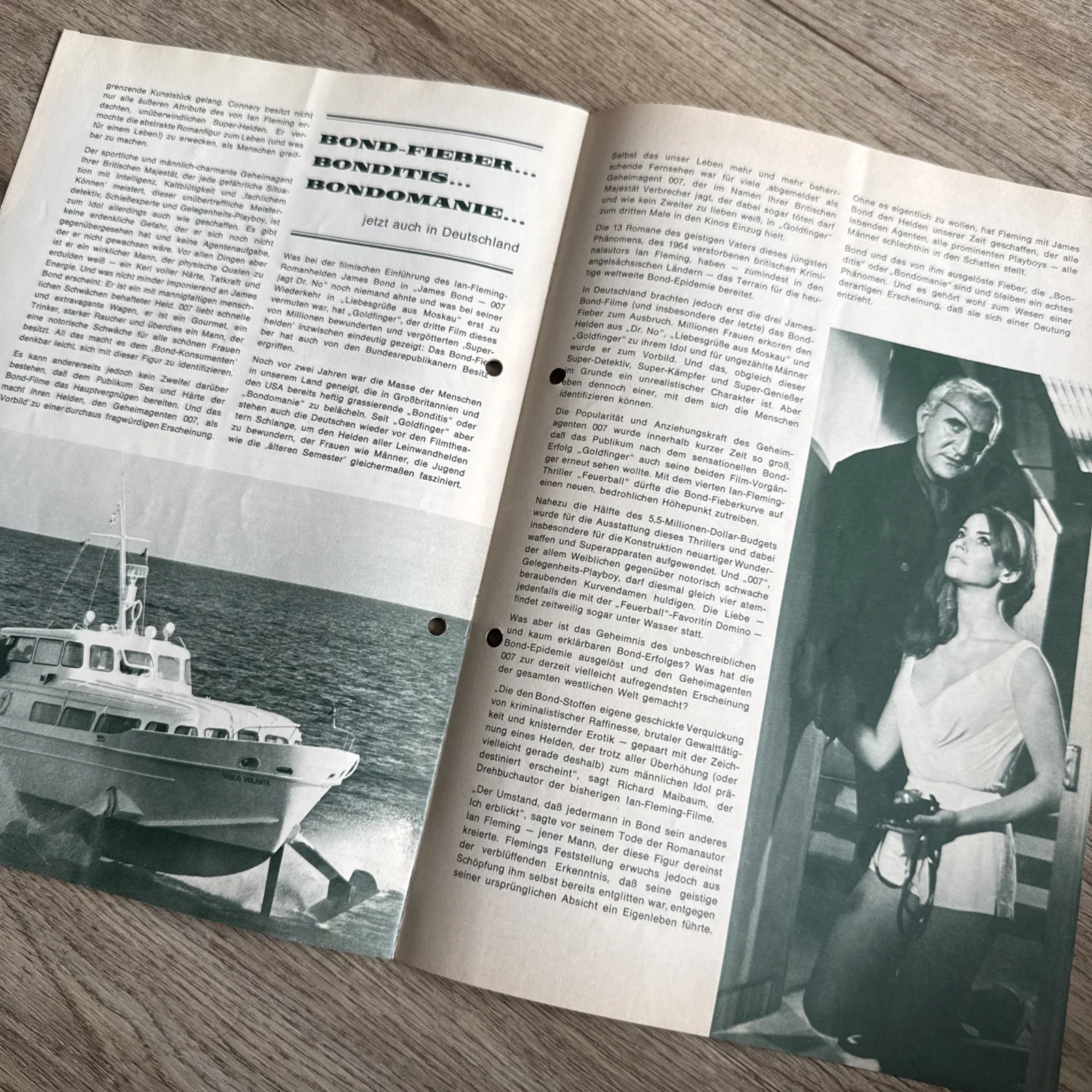 Rare German THUNDERBALL Movie Cinema Programme Sean Connery James Bond 007, изображение 5