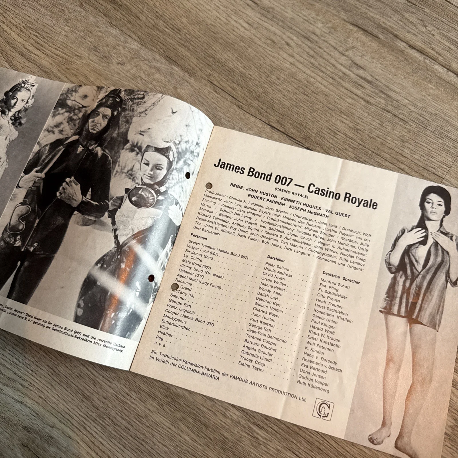 Rare German CASINO ROYALE Cinema Programme David Niven Peter Sellers James Bond, изображение 2