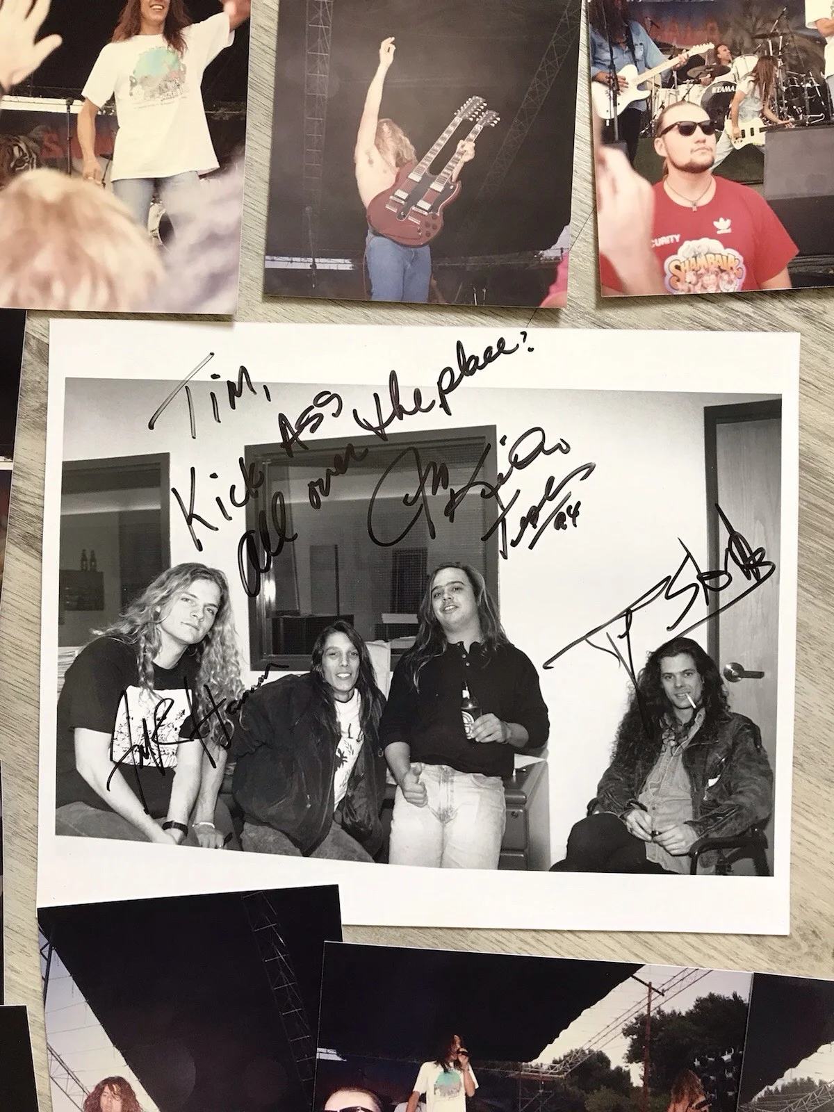 Tesla Band Autographed Photo And Various Photographs From Shambala Concert 1994, изображение 2