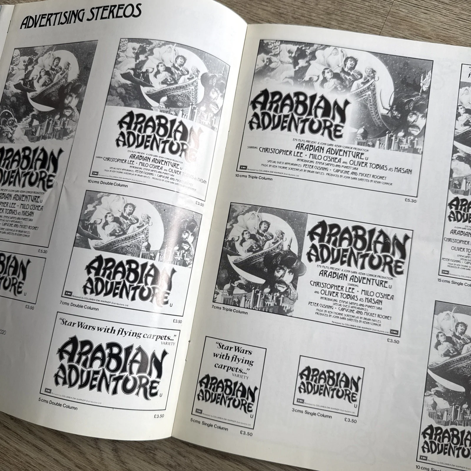 ARABIAN ADVENTURE Christopher Lee Peter Cushing UK Cinema Campaign Press Book 79, изображение 4