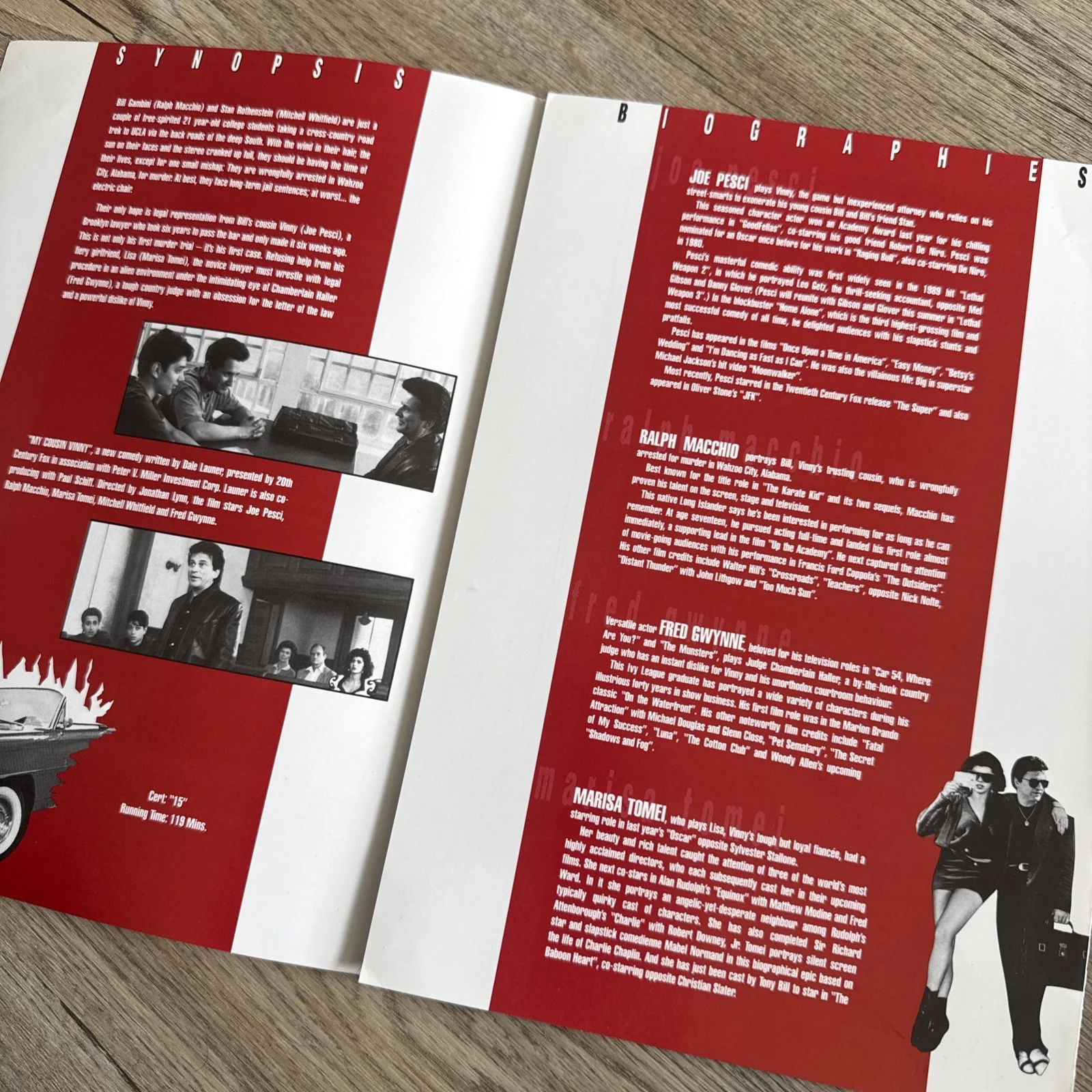 My Cousin Vinny Joe Pesci Ralph Macchio UK Cinema Campaign Press Book 1992, изображение 3