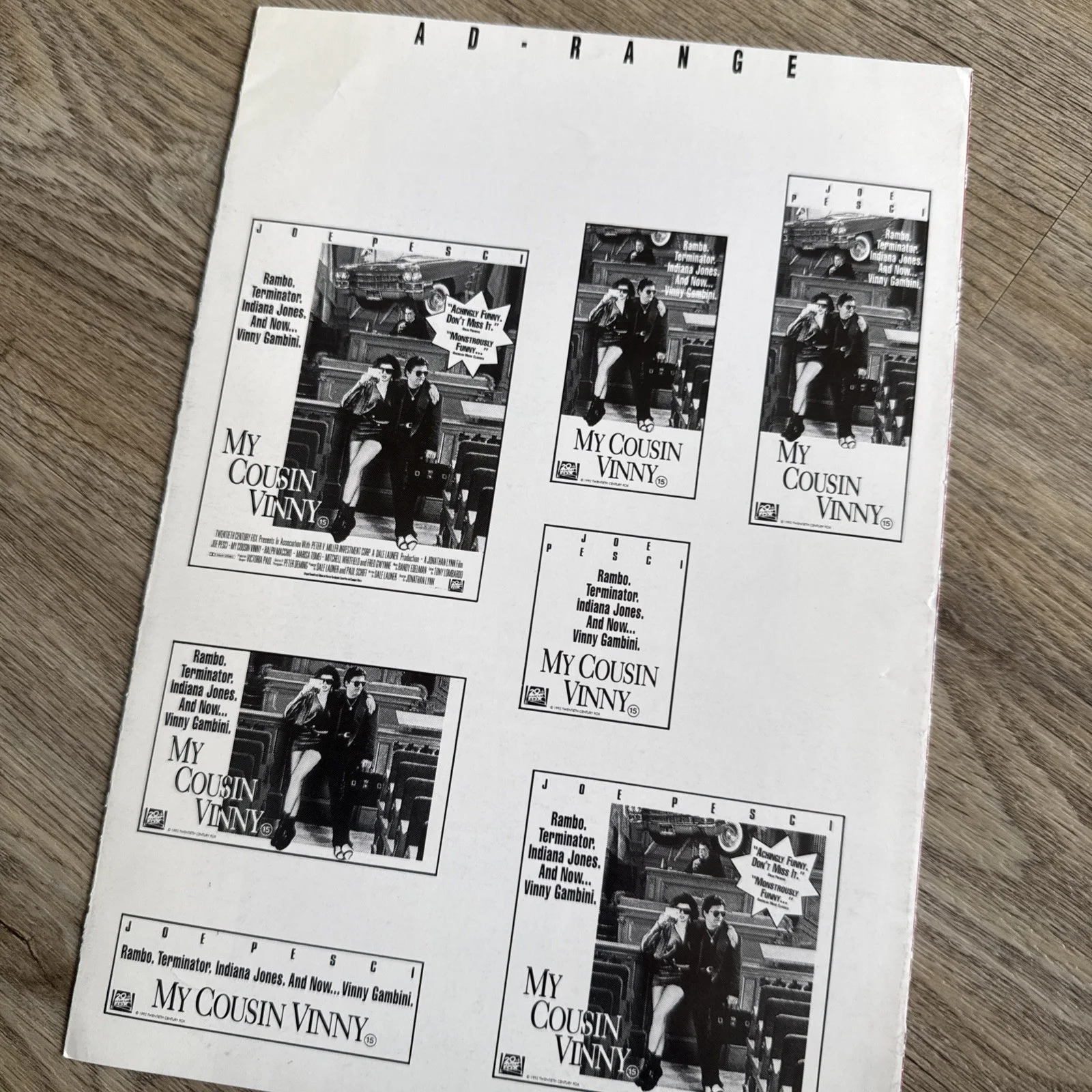 My Cousin Vinny Joe Pesci Ralph Macchio UK Cinema Campaign Press Book 1992, изображение 4