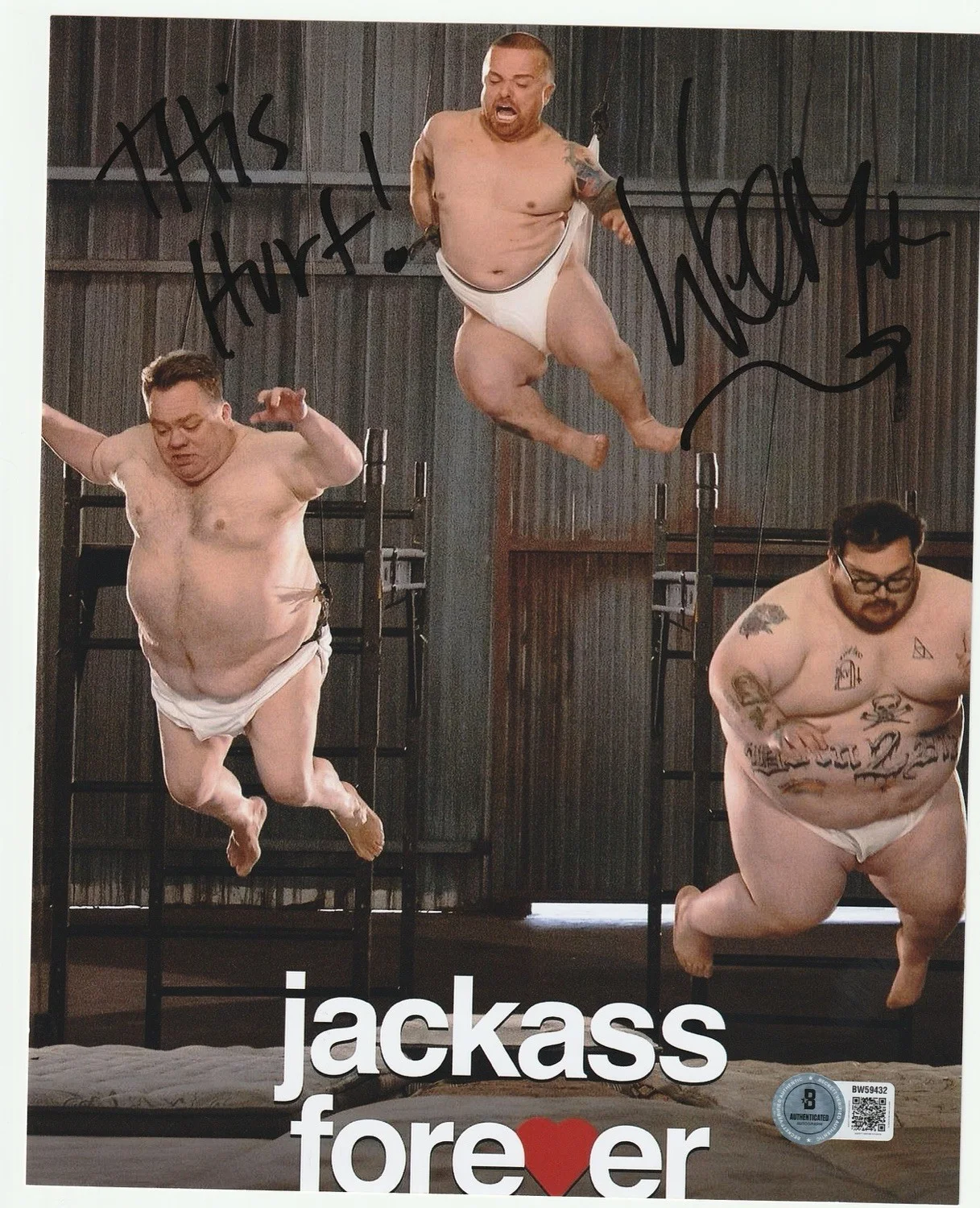 Jason Acuna — WEE MAN JASON ACUNA SIGNED 'JACKASS' 8x10 MOVIE PHOTO BECKETT COA BAS