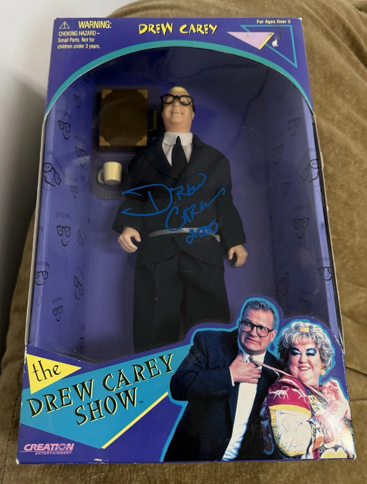 Drew Carey — Drew Carey Signed Doll 11” Tall The Drew Carey Show Vintage with COA, изображение 3