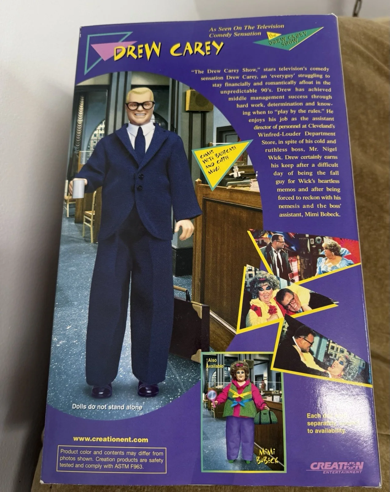 Drew Carey — Drew Carey Signed Doll 11” Tall The Drew Carey Show Vintage with COA, изображение 4