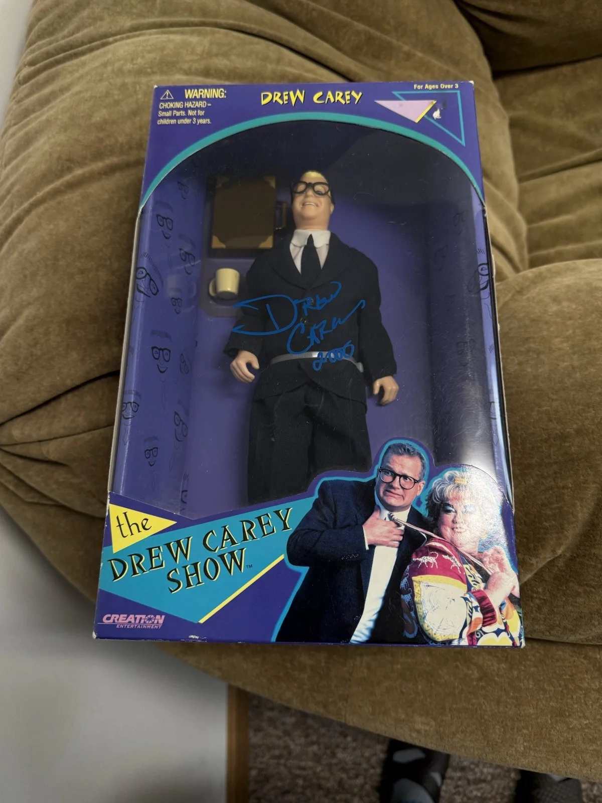 Drew Carey — Drew Carey Signed Doll 11” Tall The Drew Carey Show Vintage with COA, изображение 5