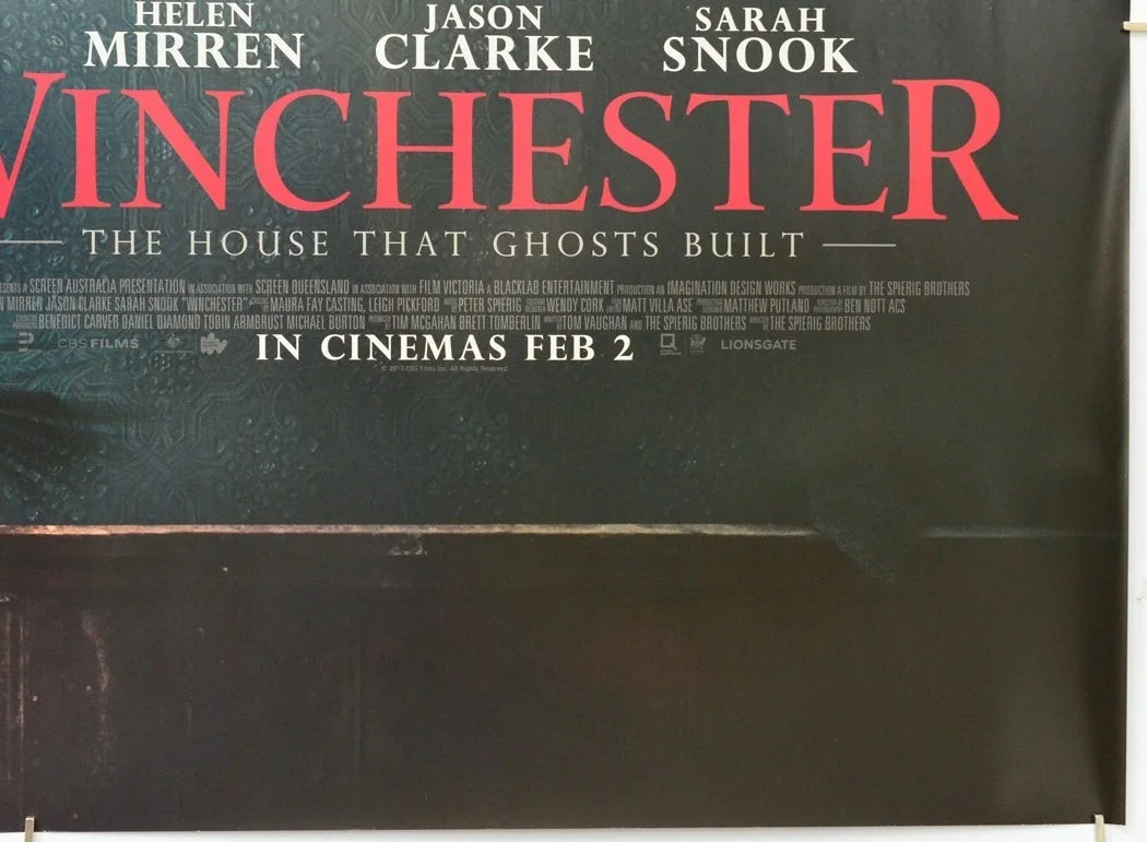 WINCHESTER (2018) Original Quad Movie Poster - Helen Mirren, Peter Spierig, изображение 5