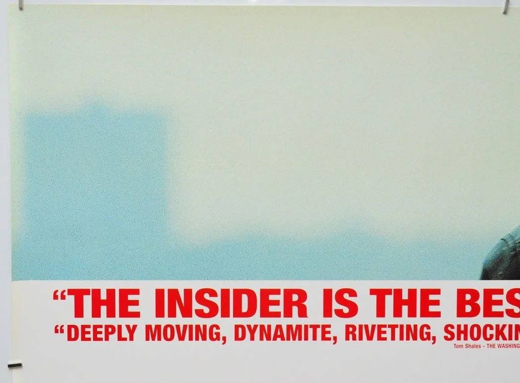 THE INSIDER (1999) Original Cinema Quad Film Poster - Al Pacino, Russell Crowe, изображение 2