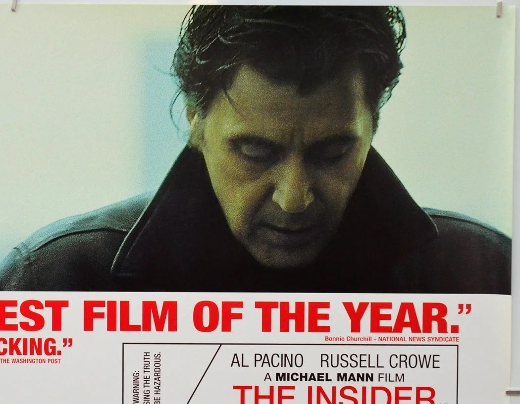 THE INSIDER (1999) Original Cinema Quad Film Poster - Al Pacino, Russell Crowe, изображение 3