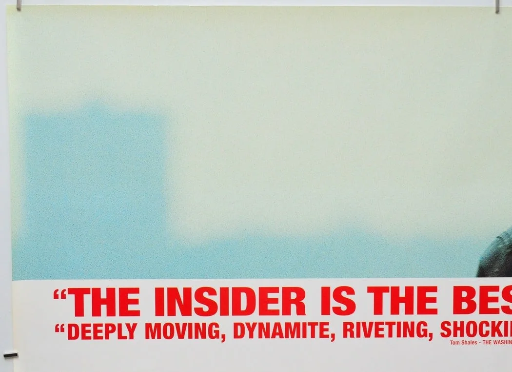 THE INSIDER (1999) Original Cinema Quad Movie Poster - Al Pacino, Russell Crowe, изображение 2