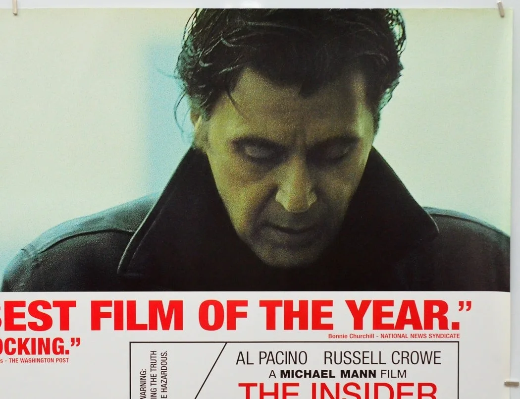 THE INSIDER (1999) Original Cinema Quad Movie Poster - Al Pacino, Russell Crowe, изображение 3