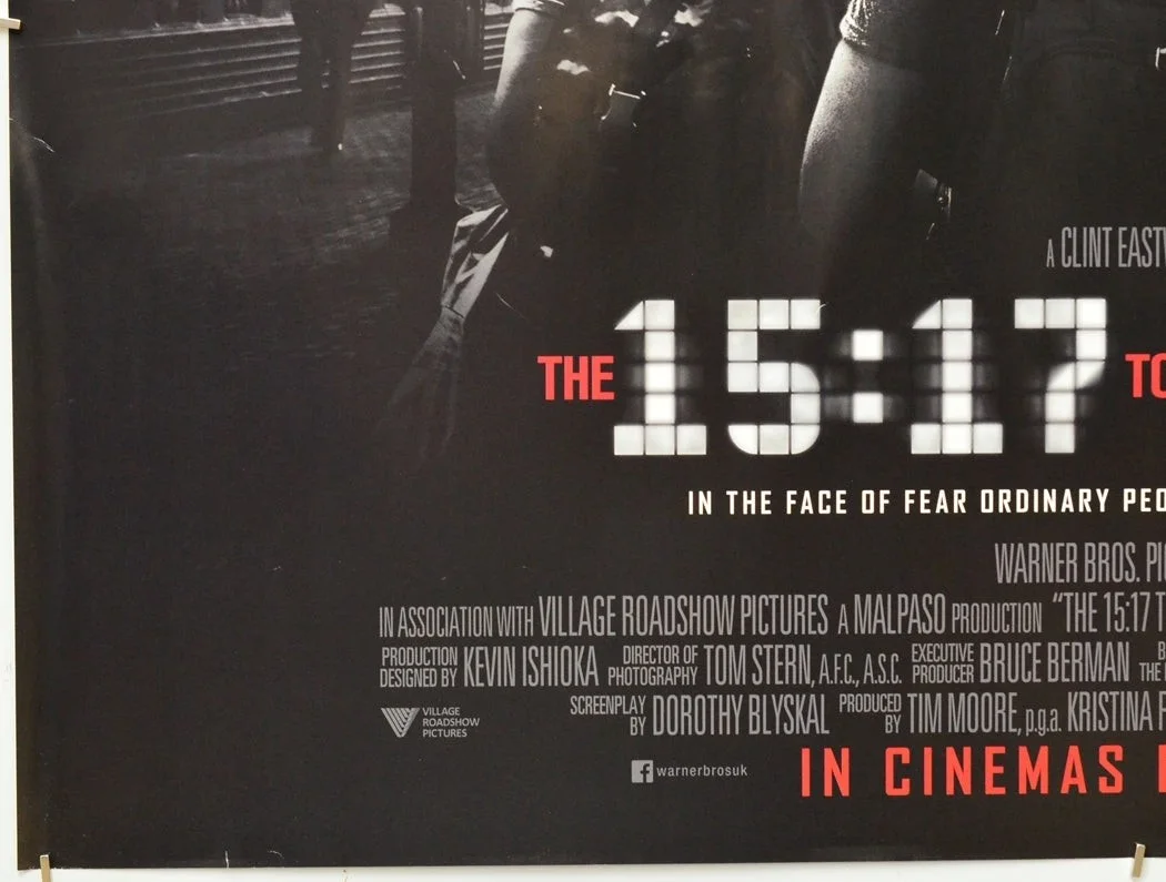 THE 15:17 TO PARIS (2018) Original Cinema Quad Film Poster - Clint Eastwood, изображение 4