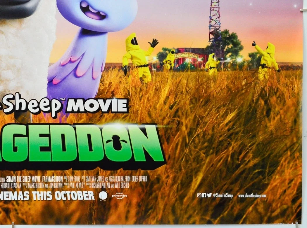 SHAUN THE SHEEP : FARMAGEDDON (2019) Original Cinema Quad Film Poster, изображение 5
